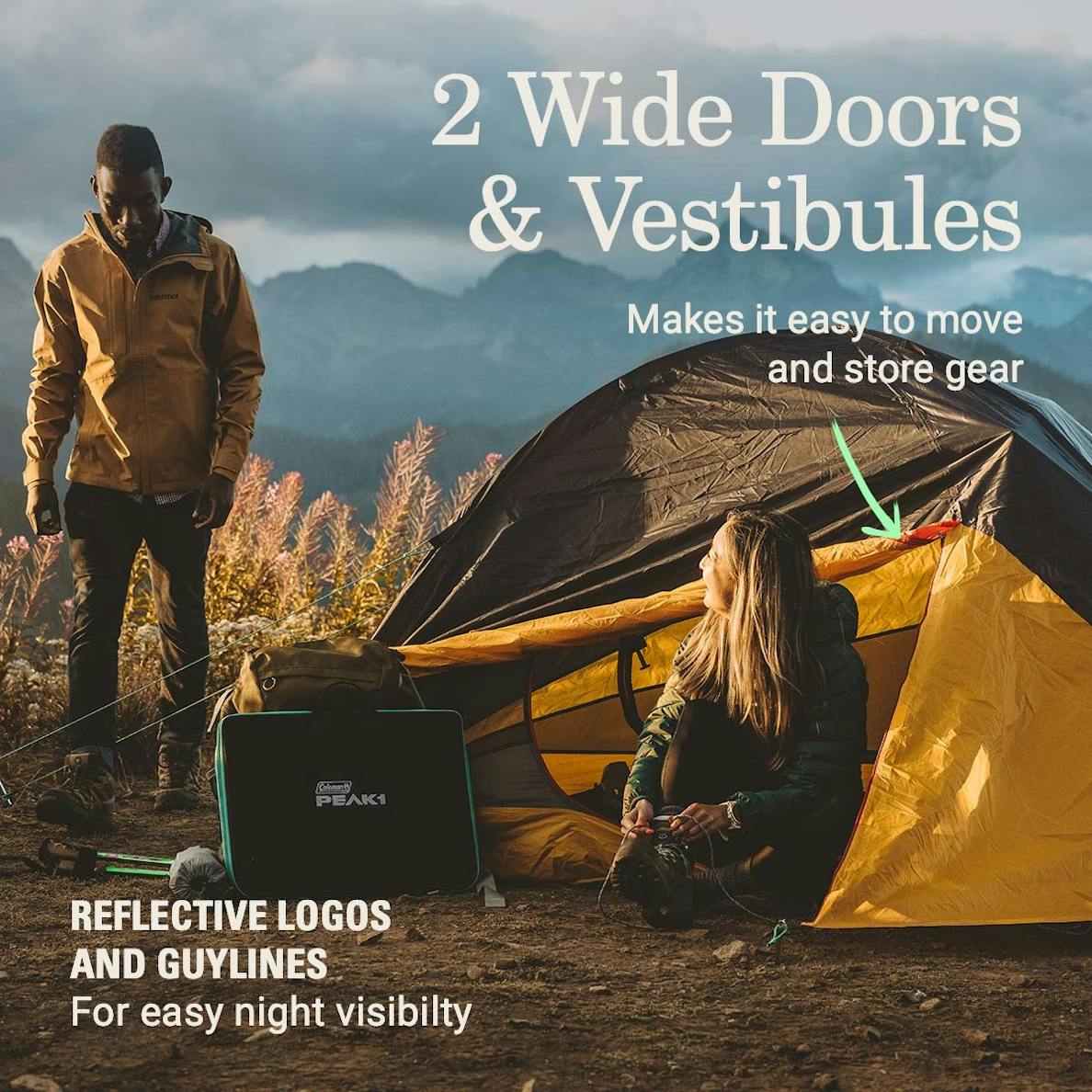 Coleman – PEAK1 2-Person Backpacking Tent with Footprint