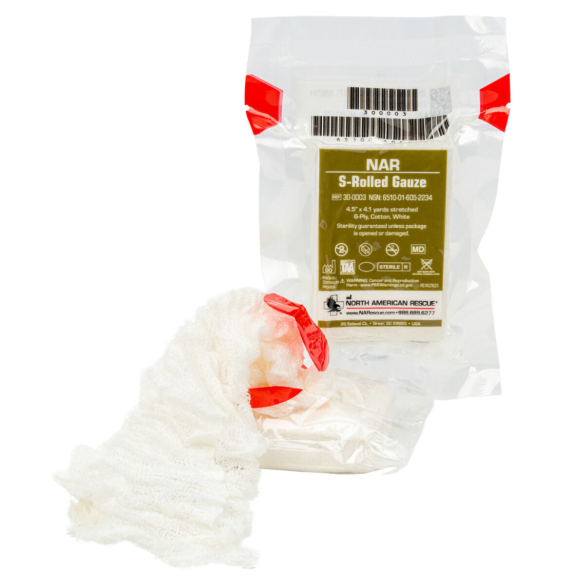 North American Rescue - S-Rolled Gauze