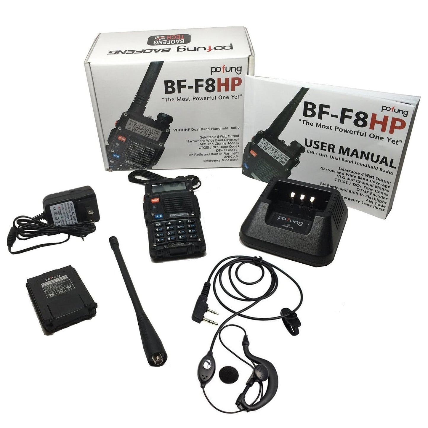 BAOFENG - BF-F8HP (UV-5R 3rd Gen) 8-Watt Dual Band Two-Way Radio