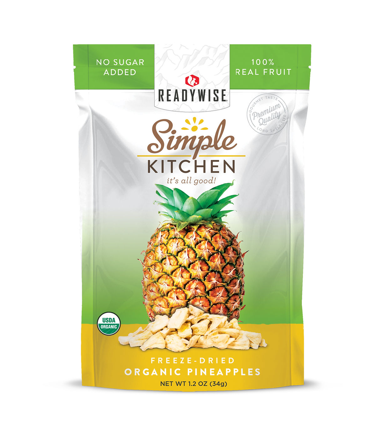 ReadyWise - 6 CT Case Simple Kitchen Organic FD Pineapple